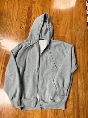 Brandy 🩷 Melville Cozy Gray oversized Full-Zip Hoodie